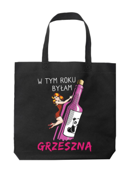 Torba Byłam Grzeszna Czarna - HiPanda! Śmieszne prezenty z Nadrukami ?