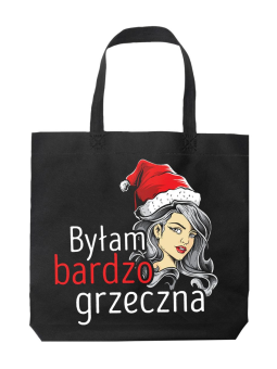 Torba Byłam bardzo grzeczna Czarna - HiPanda! Śmieszne prezenty z Nadrukami ?