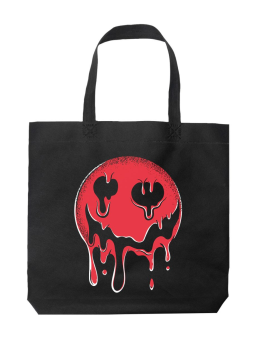 Torba Krwista Emotka Czarna - HiPanda! Śmieszne prezenty z Nadrukami ?