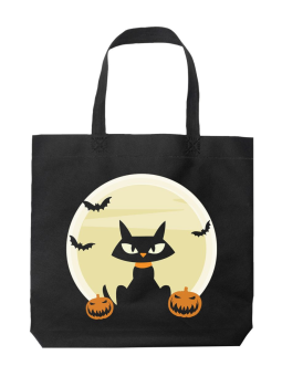 Torba Czarny Kot Halloween Czarna - HiPanda! Śmieszne prezenty z Nadrukami ?