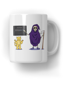 Kubek Kot i Śmierć - HiPanda! Śmieszne Prezenty z Nadrukami ?