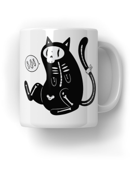 Kubek Kot Szkielet - HiPanda! Śmieszne Prezenty z Nadrukami ?