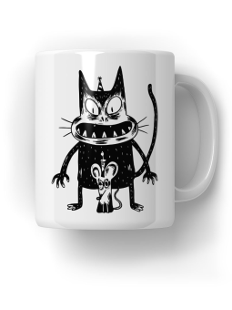 Kubek Przerażony Kot i Mysz - HiPanda! Śmieszne Prezenty z Nadrukami ?