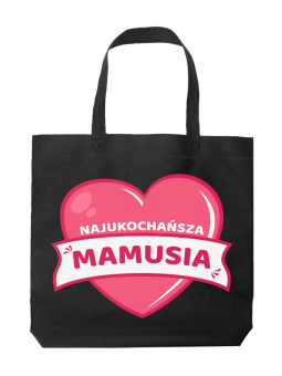 Torba Najukochańsza mamusia Czarna - HiPanda! Śmieszne prezenty z Nadrukami ?