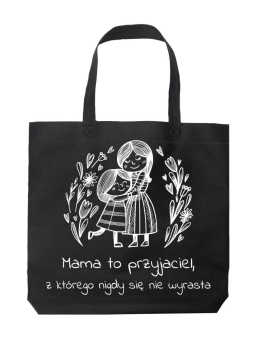 Torba Mama to przyjaciel Czarna - HiPanda! Śmieszne prezenty z Nadrukami ?