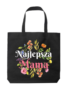 Torba Najlepsza mama Czarna - HiPanda! Śmieszne prezenty z Nadrukami ?