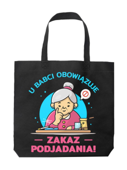 Torba Zakaz Podjadania Czarna - HiPanda! Śmieszne prezenty z Nadrukami ?