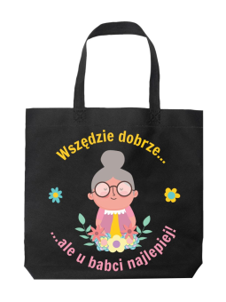 Torba U Babci Najlepiej Czarna - HiPanda! Śmieszne prezenty z Nadrukami ?