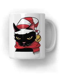 Kubek Świąteczny Kot - HiPanda! Śmieszne Prezenty z Nadrukami ?