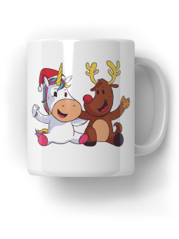 Kubek Jednorożec i Reniferek - HiPanda! Śmieszne Prezenty z Nadrukami ?