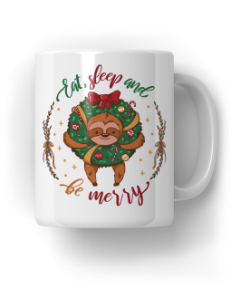 Kubek Eat Sleep Merry - HiPanda! Śmieszne Prezenty z Nadrukami ?