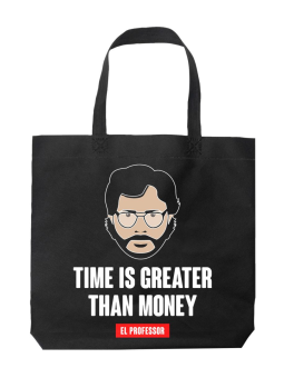 Torba Time is Greater Then Money  Czarna - HiPanda! Śmieszne prezenty z Nadrukami ?