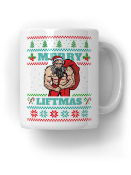 Kubek Merry Liftmas - HiPanda! Śmieszne Prezenty z Nadrukami ?