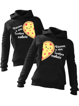 Zestaw bluz z kapturem Pizza Połówka - HiPanda.pl