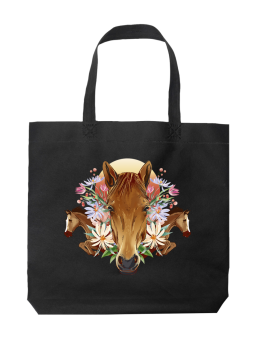 Torba Floral Horses - Eko Torba szyta w Polsce z najwyższej jakości bawełny