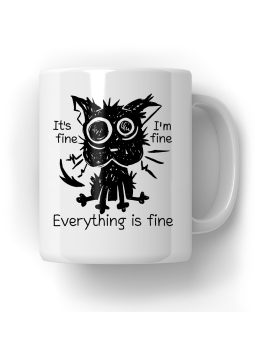 Kubek Stressed Cat - HiPanda! Śmieszne Prezenty z Nadrukami ?