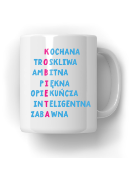 Kubek Kobieta Krzyżówka - HiPanda! Śmieszne Prezenty z Nadrukami ?