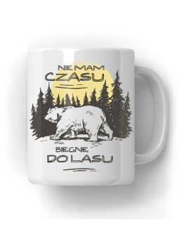 Kubek Nie Mam Czasu Biegnę Do Lasu - HiPanda! Śmieszne Prezenty z Nadrukami ?