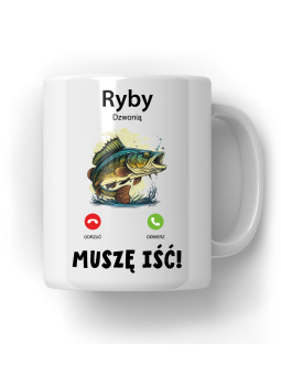 Kubek Ryby Dzwonią Muszę Iść - HiPanda! Śmieszne Prezenty z Nadrukami ?