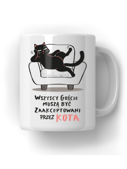 Kubek Goście Zaakceptowani Przez Kota - HiPanda! Śmieszne Prezenty z Nadrukami ?