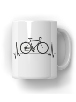 Kubek Heartbeat Bike - HiPanda! Śmieszne Prezenty z Nadrukami ?