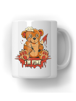 Kubek Teddy I'm Fine - HiPanda! Śmieszne Prezenty z Nadrukami ?