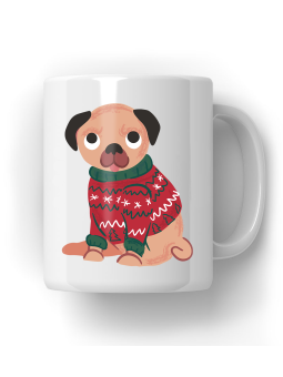 Kubek Pies w Świątecznym Swetrze - HiPanda! Śmieszne Prezenty z Nadrukami ?