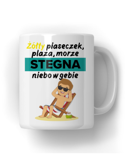 Kubek Piaseczek Plaża Morze Stegna - HiPanda! Śmieszne Prezenty z Nadrukami ?