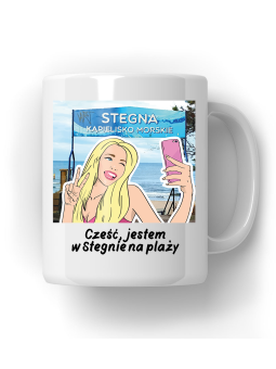 Kubek Plaża Stegna - HiPanda! Śmieszne Prezenty z Nadrukami ?