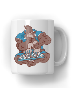 Kubek Zamyślony Goryl Szachy - HiPanda! Śmieszne Prezenty z Nadrukami ?