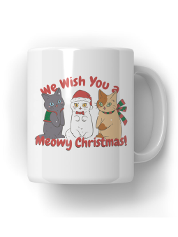 Kubek Meowy Christmas - HiPanda! Śmieszne Prezenty z Nadrukami ?