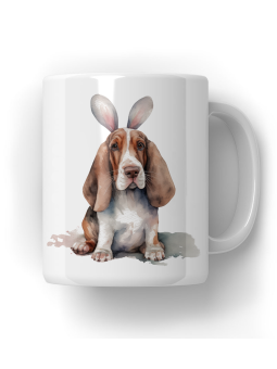 Kubek Basset z Uszami Zająca - HiPanda! Śmieszne Prezenty z Nadrukami ?