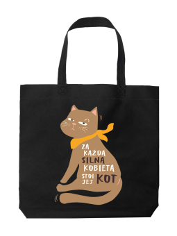 Torba Za Każdą Silną Kobietą Stoi Jej Kot - HiPanda! Śmieszne prezenty z Nadrukami ?