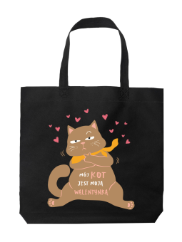 Torba Mój Kot Jest Moją Walentynką - HiPanda! Śmieszne prezenty z Nadrukami ?