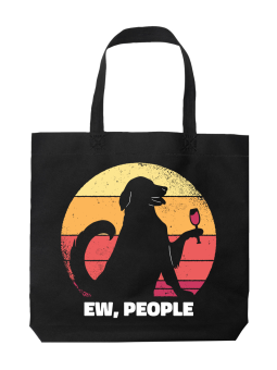 Torba Pies z Lampką Wina - HiPanda! Śmieszne prezenty z Nadrukami ?