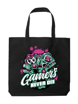 Torba Gamers Never Die - HiPanda! Śmieszne prezenty z Nadrukami ?