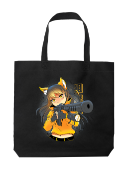 Torba Anime Kobieta z Bronią - HiPanda! Śmieszne prezenty z Nadrukami ?