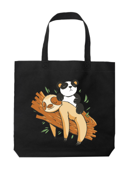 Torba Panda Siedząca Na Leniwcu - HiPanda! Śmieszne prezenty z Nadrukami ?