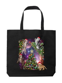 Torba Latające Świąteczne Koty i Choinka - HiPanda! Śmieszne prezenty z Nadrukami ?