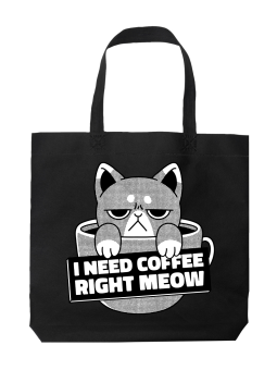 Torba I Need Coffee Right Meow - HiPanda! Śmieszne prezenty z Nadrukami ?
