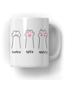 Kubek Kot Kamień Papier Nożyce - HiPanda! Śmieszne Prezenty z Nadrukami ?
