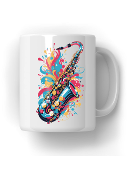 Kubek Kolorowy Saksofon - HiPanda! Śmieszne Prezenty z Nadrukami ?