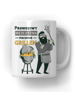 Kubek Prawdziwy Mężczyzna Pachnie Grillem - HiPanda! Śmieszne Prezenty z Nadrukami ?