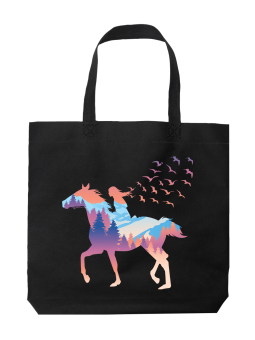 Torba Dziewczyna na Koniu Góry - HiPanda! Śmieszne prezenty z Nadrukami ?