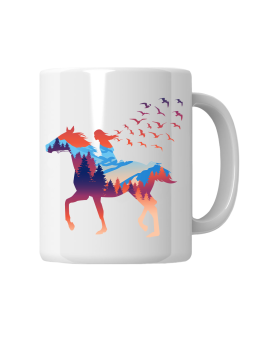 Kubek Dziewczyna na Koniu Góry - HiPanda! Śmieszne Prezenty z Nadrukami ?