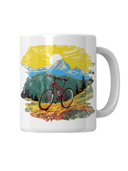 Kubek Rower Na Tle Gór - HiPanda! Śmieszne Prezenty z Nadrukami ?