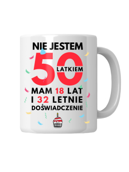 Kubek Nie Jestem [WYBIERZ WIEK] Latkiem - HiPanda! Śmieszne Prezenty z Nadrukami ?