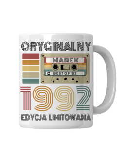 Kubek Kaseta Oryginalny [WYBIERZ ROCZNIK I IMIĘ] Edycja Limitowana - HiPanda! Śmieszne Prezenty z Nadrukami ?