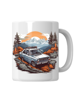 Kubek Samochód w Górach - HiPanda! Śmieszne Prezenty z Nadrukami ?