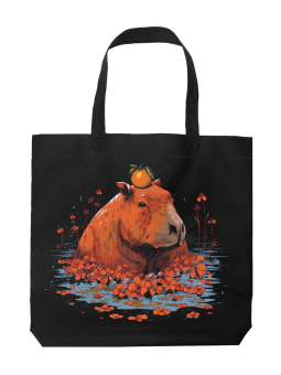 Torba Kapibara z Kwiatami - HiPanda! Śmieszne prezenty z Nadrukami ?